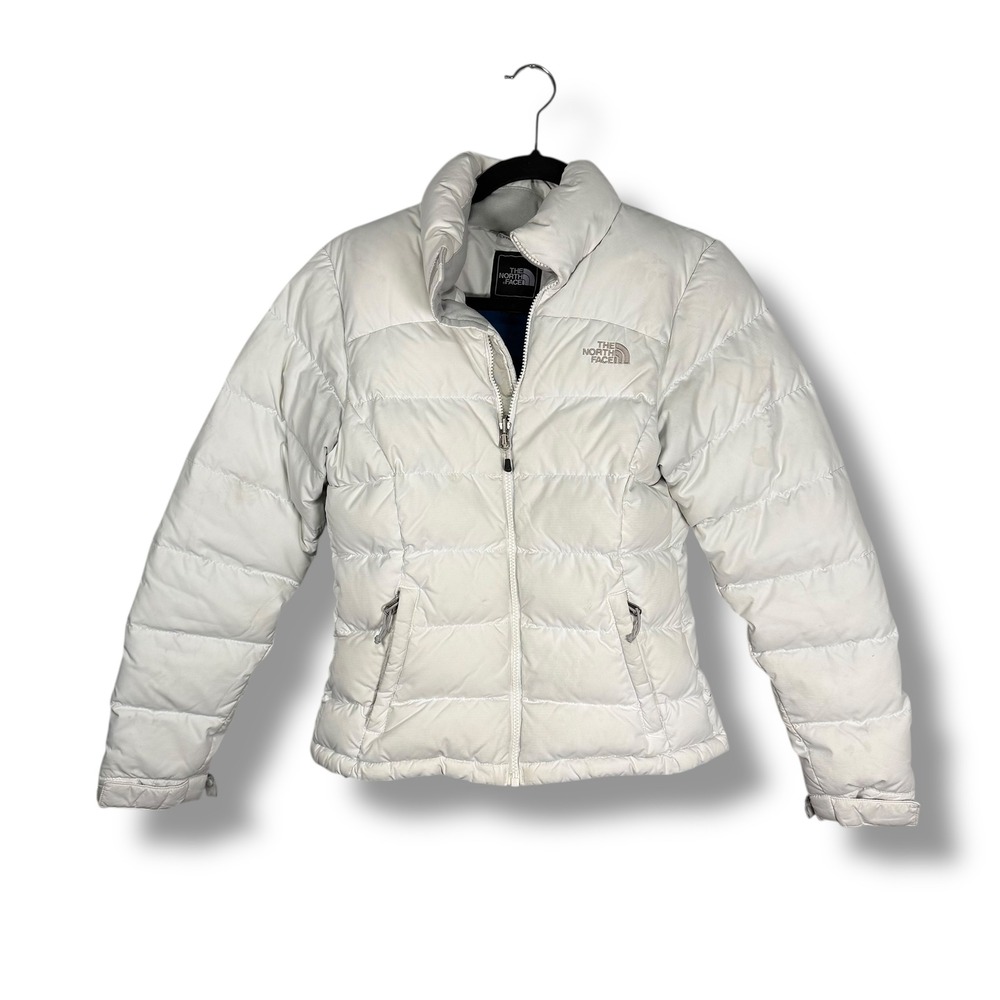 Women's The North Face TNF 700 Fill‎ Nuptse 2 Down Gray Puffer Jacket Size XS